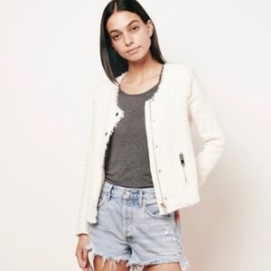 IRO textured jacket in ecru. Overall excellent condition
